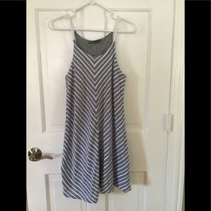 PrAna sea coast light blue and white striped dress